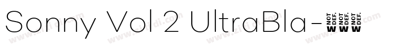 Sonny Vol 2 UltraBla字体转换 Sonny Vol 2 UltraBla字体转换